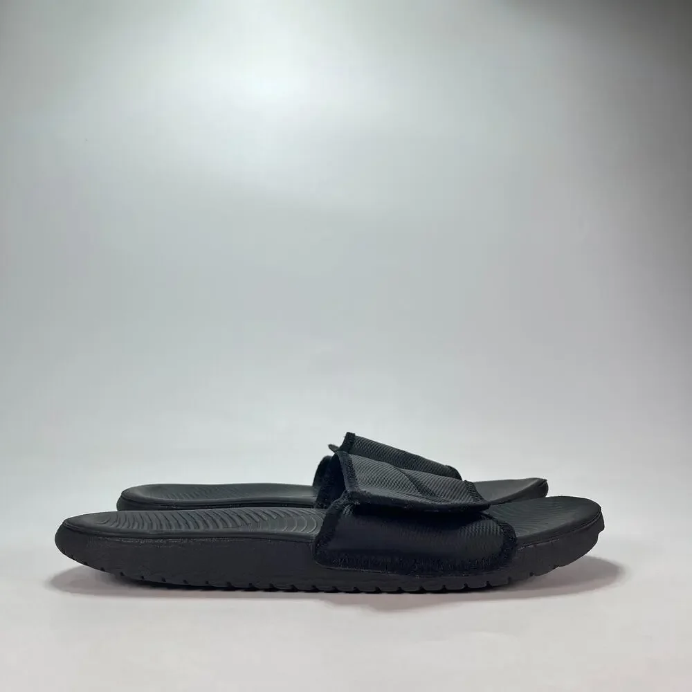 Nike Kawa Slide Black Casual Adjustable Hook & Loop Straps Sandals Men's Size 10